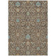 8' X 10' Coffee And Brown Floral Washable Indoor Outdoor Area Rug
