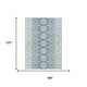10' X 14' Aqua And Teal Blue Floral Medallion Washable Indoor Outdoor Area Rug