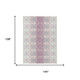 9' X 12' Pink And Pearl Floral Medallion Washable Indoor Outdoor Area Rug