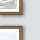 Set Of Four Street Scenes Gold Framed Print Wall Art