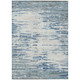 9' X 12' Sky Blue And Blue Abstract Washable Indoor Outdoor Area Rug