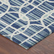 8' X 10' Blue And Silver Geometric Washable Indoor Outdoor Area Rug