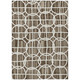 3' X 5' Chocolate And Brown Geometric Washable Indoor Outdoor Area Rug