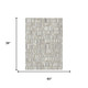 3' X 5' Ivory And Silver Geometric Washable Indoor Outdoor Area Rug