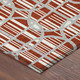5' X 8' Red And Ivory Geometric Washable Indoor Outdoor Area Rug