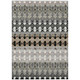 10' X 14' Black And Pewter Striped Washable Indoor Outdoor Area Rug