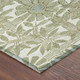 8' X 10' Green And Khaki Floral Washable Indoor Outdoor Area Rug