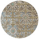 8' Khaki And Brown Round Floral Washable Indoor Outdoor Area Rug