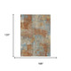 10' X 14' Orange And Rust Abstract Washable Indoor Outdoor Area Rug