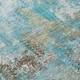 8' X 10' Teal Blue And Pewter Abstract Washable Indoor Outdoor Area Rug