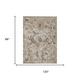 8' X 10' Beige And Brown Floral Washable Indoor Outdoor Area Rug