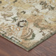 8' X 10' Copper And Orange Floral Washable Indoor Outdoor Area Rug