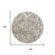 8' Ivory And Pewter Round Floral Washable Indoor Outdoor Area Rug
