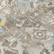 9' X 12' Ivory And Pewter Floral Washable Indoor Outdoor Area Rug