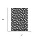 5' X 8' Black And Graphite Floral Washable Indoor Outdoor Area Rug
