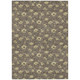 10' X 14' Brown And Coffee Floral Washable Indoor Outdoor Area Rug