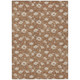 10' X 14' Rust And Orange Floral Washable Indoor Outdoor Area Rug