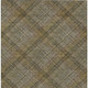 8' X 10' Brown And Gold Plaid Washable Indoor Outdoor Area Rug