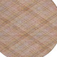 8' Copper And Orange Round Plaid Washable Indoor Outdoor Area Rug