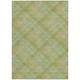8' X 10' Sage And Green Plaid Washable Indoor Outdoor Area Rug