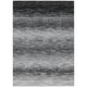 3' X 5' Gray And Graphite Striped Washable Indoor Outdoor Area Rug