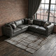 9' X 12' Gray Charcoal And Black Wool Abstract Hand Tufted Area Rug
