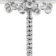 63" Silver Three Light Candelabra Floor Lamp With White Fabric Drum Shade