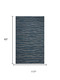 8' X 10' Blue Brown And Ivory Wool Striped Hand Tufted Area Rug