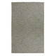 5' X 8' Green And White Wool Geometric Hand Tufted Area Rug