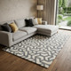 8' X 10' Off White And Gray Wool Geometric Hand Tufted Area Rug