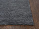 5' X 8' Charcoal And Gray Wool Damask Hand Tufted Area Rug