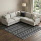 8' X 10' Charcoal And Gray Wool Striped Hand Tufted Area Rug