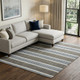 8' X 10' Brown And Gray Wool Striped Hand Tufted Area Rug
