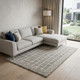 8' X 10' Gray And Ivory Wool Plaid Hand Tufted Area Rug
