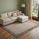 8' X 10' Brown Ivory And Dark Brown Wool Oriental Hand Tufted Area Rug