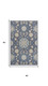 5' X 8' Dark Gray Blue And Tan Wool Floral Hand Tufted Area Rug