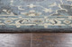 5' X 8' Dark Gray Blue Gray Natural And Ivory Wool Medallion Hand Tufted Area Rug