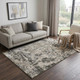 5' X 8' Silver Beige And Taupe Abstract Area Rug