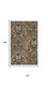 9' X 12' Brown Dark Brown Blue Khaki And Tan Wool Damask Hand Tufted Area Rug