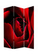 72" Red Canvas Folding Three Panel Screen Room Divider