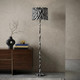 59" White Bedside Table Lamp With White Drum Shade