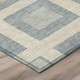 5' X 8' Sky Blue And Blue Geometric Washable Indoor Outdoor Area Rug