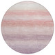 8' Plum And Purple Round Striped Washable Indoor Outdoor Area Rug