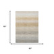 5' X 8' Taupe And Brown Striped Washable Indoor Outdoor Area Rug