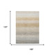 10' X 14' Taupe And Brown Striped Washable Indoor Outdoor Area Rug