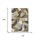 9' X 12' Brown And Graphite Geometric Washable Indoor Outdoor Area Rug