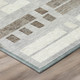 10' X 14' Silver And Gray Striped Washable Indoor Outdoor Area Rug