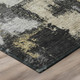 10' X 14' Black And Graphite Abstract Washable Indoor Outdoor Area Rug