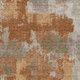 8' X 10' Orange And Brown Abstract Washable Indoor Outdoor Area Rug