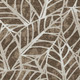 9' X 12' Chocolate And Brown Botanical Leaves Washable Indoor Outdoor Area Rug